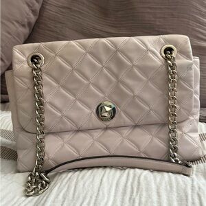 Elegant Quilted Pink Handbag